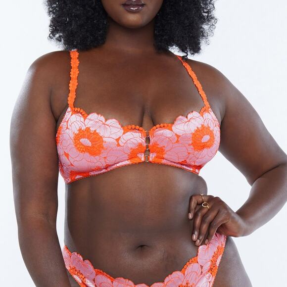 Savage X Fenty Women's Perfect Pearly Purple Poppylicious Lace Bralette Size 38C - Picture 1 of 6